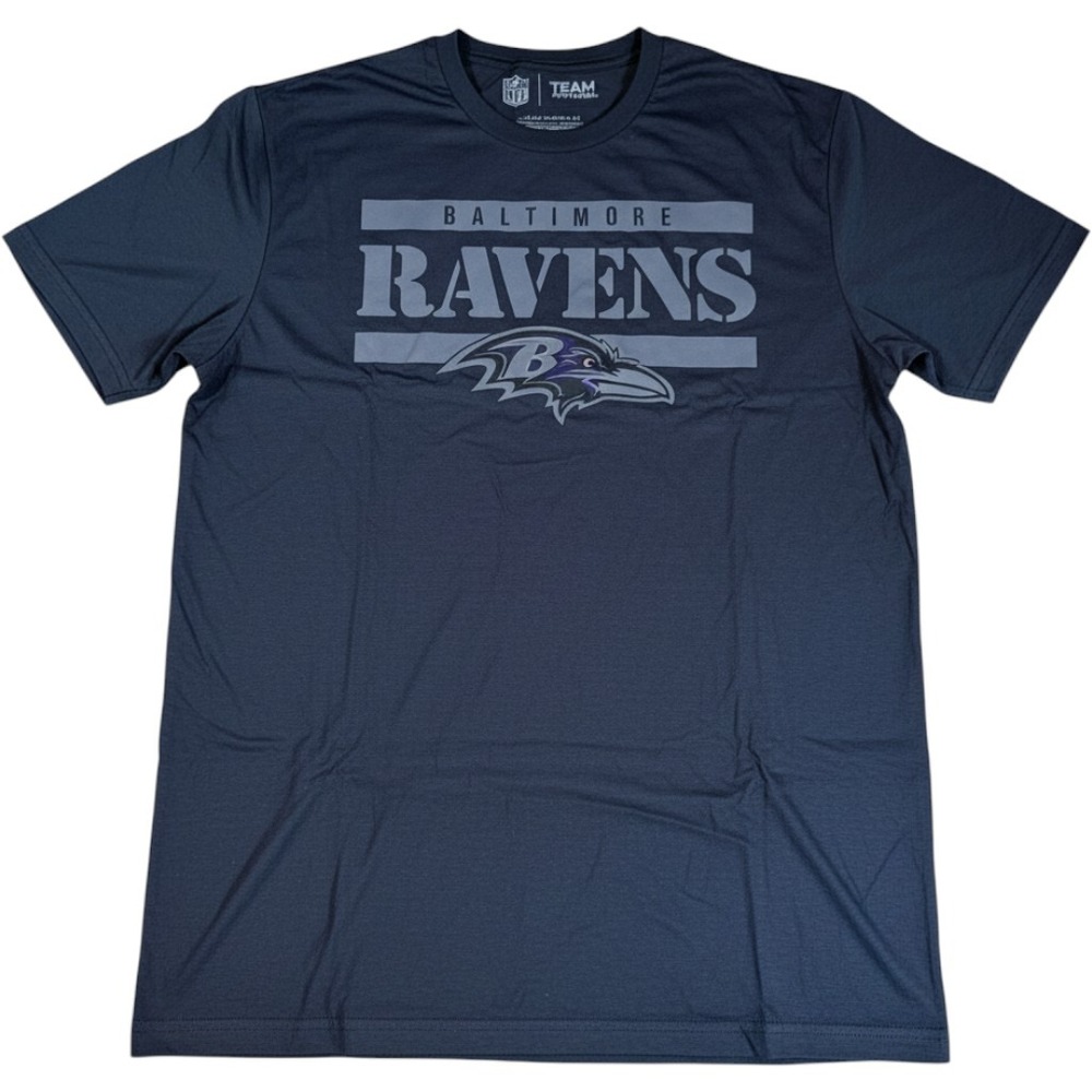 NFL Team Apparel Baltimore Ravens Graphic T-Shirt Black Mens Medium New